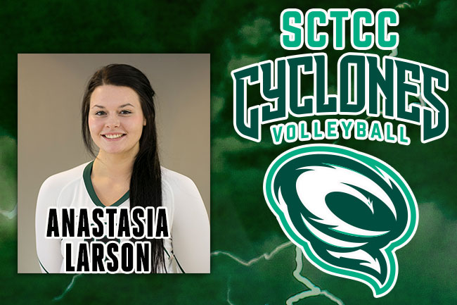 Volleyball player Anastasia Larson named MCAC Player of the Week