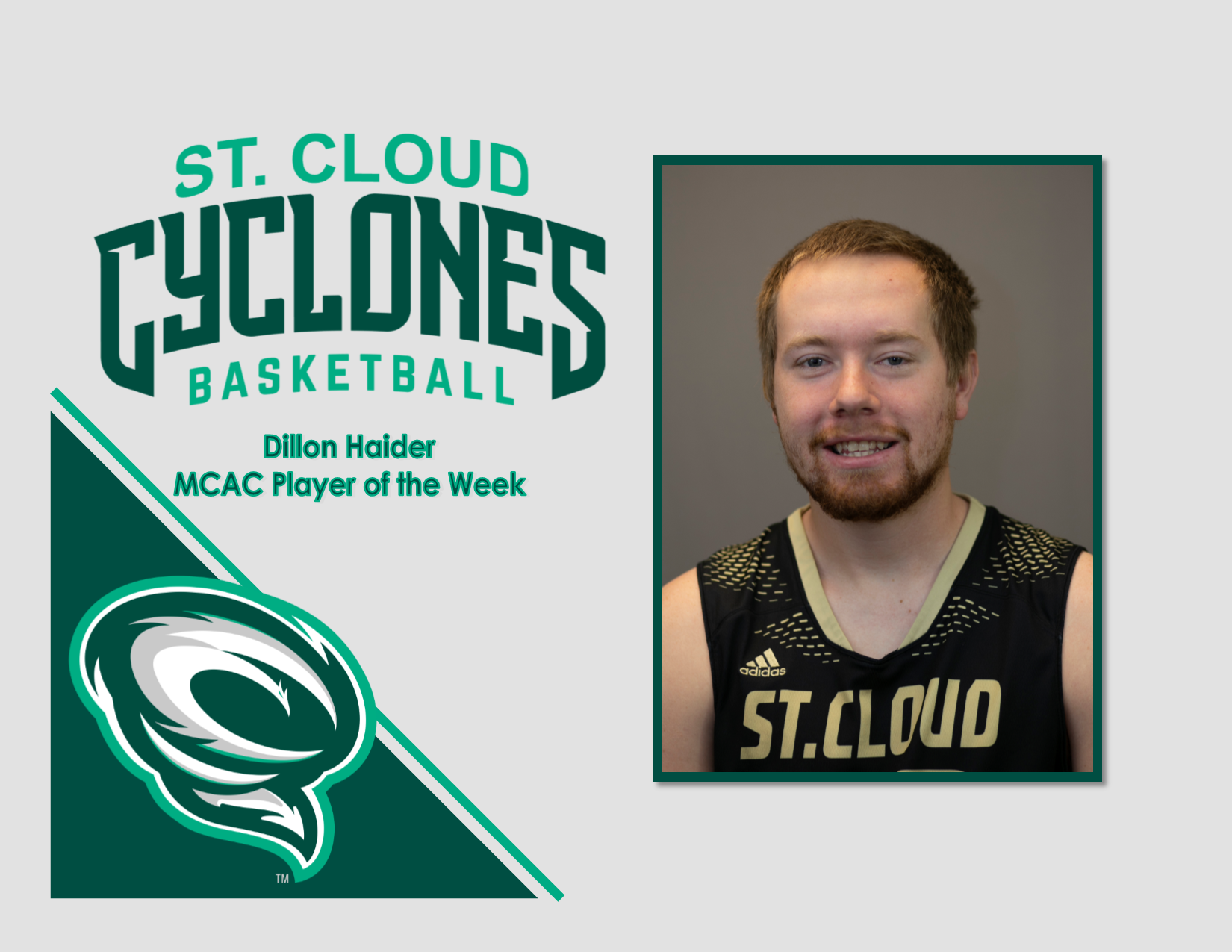 Cyclones Freshman Dillon Haider Named MCAC Player of the Week